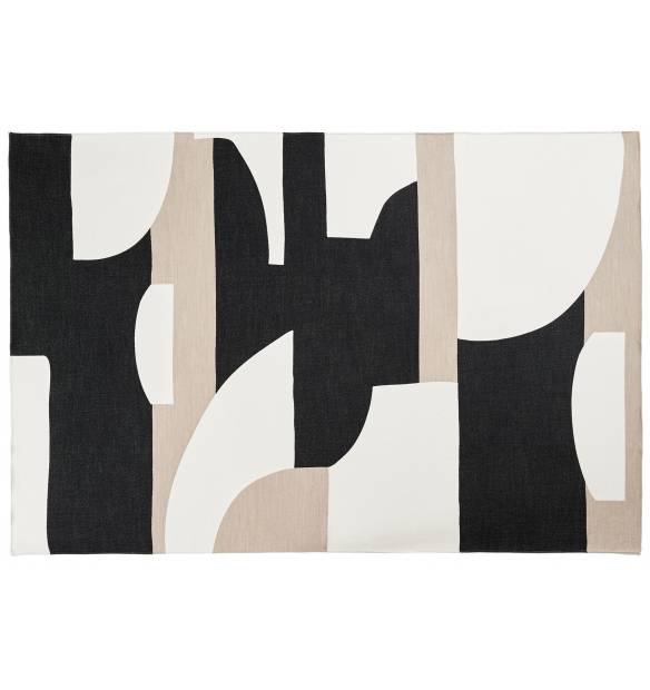 Judy Ross Textiles Hand-Embroidered Wool Composition Throw Throw beige/cream/black